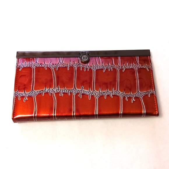 NWOT Quality Faux Leather Red Black Wallets for Women with Multiple Card Slots - Picture 1 of 3